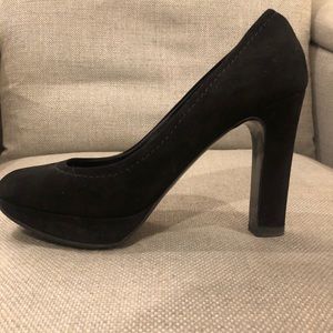 J. Crew Black Suede 4 inch Pumps